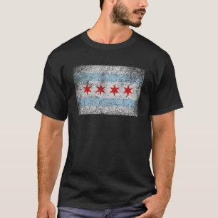 De vlag van Chicago onderdrukt de Mannen van de S T-shirt