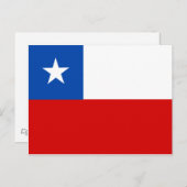 De vlag van Chili Briefkaart (Voorkant / Achterkant)