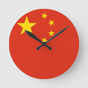 De Vlag van China Ronde Klok