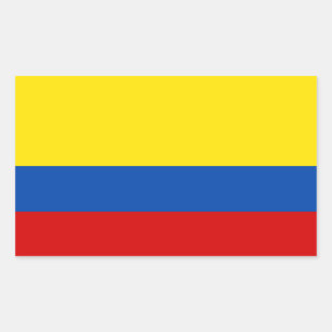 De vlag van Colombia Rechthoekige Sticker