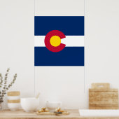 De vlag van Colorado Poster (Keuken)