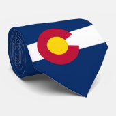 De vlag van Colorado Stropdas (Opgerold)