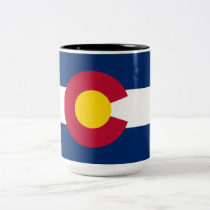 De vlag van Colorado Tweekleurige Koffiemok