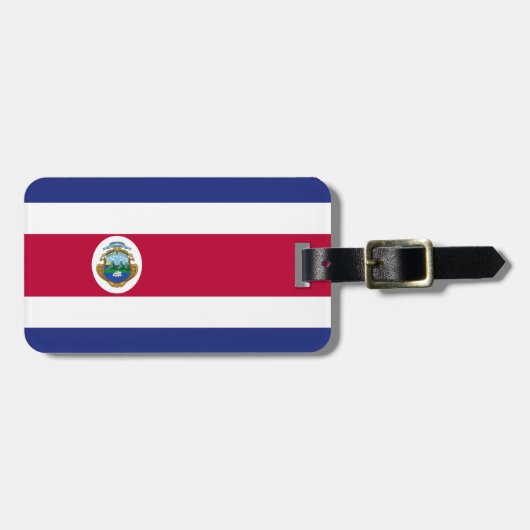 De vlag van Costa Rica Bagagelabel (Voorkant horizontaal)