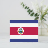 De vlag van Costa Rica Briefkaart (Staand voorkant)