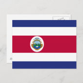 De vlag van Costa Rica Briefkaart (Voorkant / Achterkant)