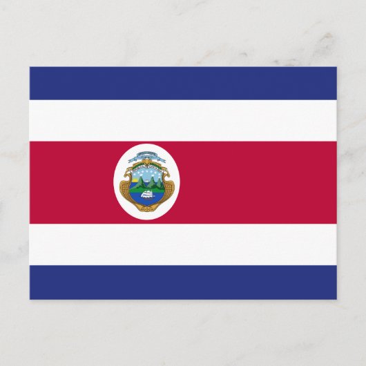 De vlag van Costa Rica Briefkaart (Voorkant)
