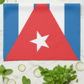 De vlag van Cuba Theedoek (Gevouwen)
