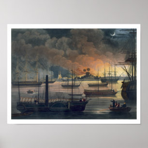 De vlag van Dalla op de rivier de Rangoon, blz Poster