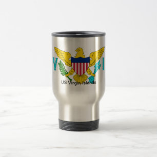 De vlag van de Amerikaanse Maagdeneilanden Reisbeker