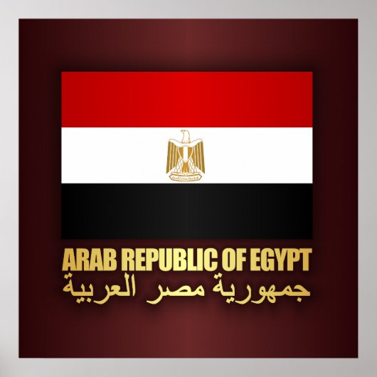 De vlag van de Arabische Republiek Egypte Poster (Voorkant)