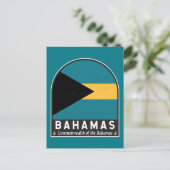 De vlag van de Bahama's is Briefkaart (Staand voorkant)