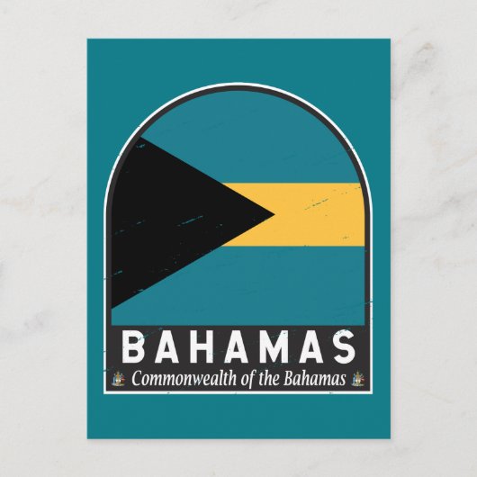 De vlag van de Bahama's is Briefkaart (Voorkant)