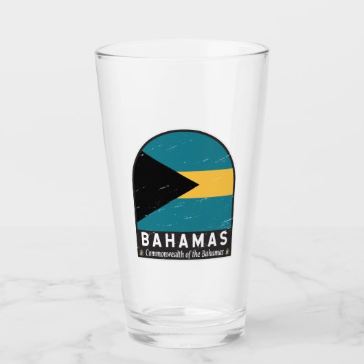 De vlag van de Bahama's is  Glas (Voorkant)