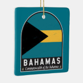 De vlag van de Bahama's is  Keramisch Ornament (Rechts)