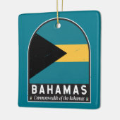 De vlag van de Bahama's is  Keramisch Ornament (Links)
