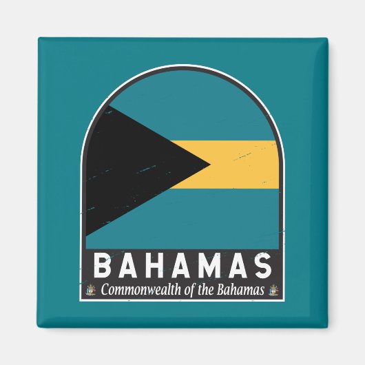 De vlag van de Bahama's is  Magneet (Voorkant)
