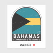 De vlag van de Bahama's is  Sticker (Vel)