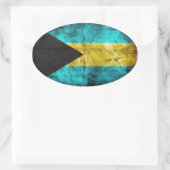 De vlag van de Bahama's Ovale Sticker (Tas)