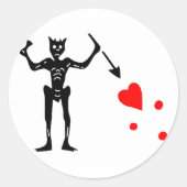 De vlag van de Blackbeard Authentic Ronde Sticker (Voorkant)