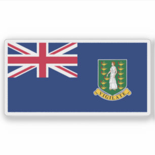 De vlag van de Britse Maagdeneilanden,Overzees geb Sticker