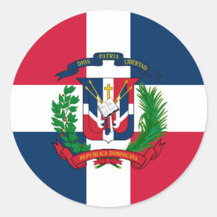 De vlag van de Dominicaanse Republiek Ronde Sticker