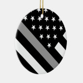 De vlag van de dunne zilverlijn keramisch ornament (Rechts)