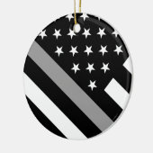 De vlag van de dunne zilverlijn keramisch ornament (Links)