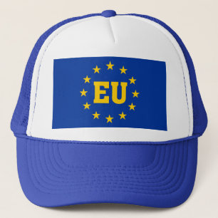 De Vlag van de EU, de Hoed van de Verdedigers van Trucker Pet