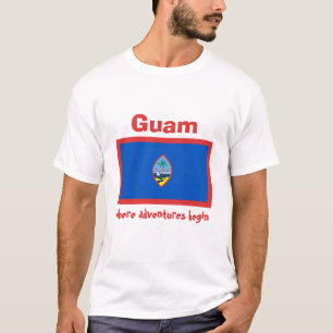 De Vlag van de gast + Kaart + Tekst T-shirt