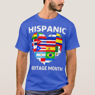 De vlag van de Latijns-Amerikaanse landen die het  T-shirt