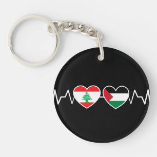 De vlag van de Palestijnse Eenheid in Libanon. Sleutelhanger