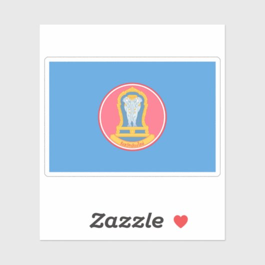 De vlag van de provincie Chiang Mai in Thailand Sticker (Vel)