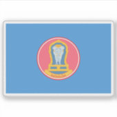 De vlag van de provincie Chiang Mai in Thailand Sticker (Voorkant)