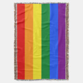 De vlag van de regenboogpride deken (Voorkant Verticaal)