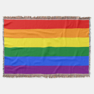 De vlag van de regenboogpride deken