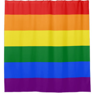 De vlag van de regenboogpride douchegordijn