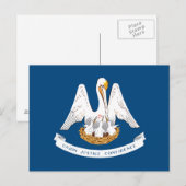 de vlag van de staat Louisiana Briefkaart (Voorkant / Achterkant)
