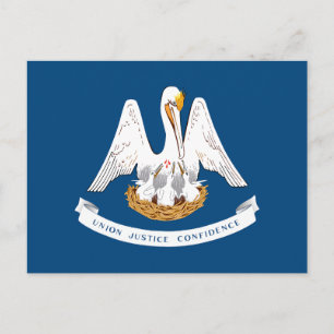 de vlag van de staat Louisiana Briefkaart