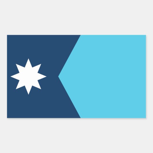 De vlag van de staat New Minnesota Rechthoekige Sticker (Voorkant)