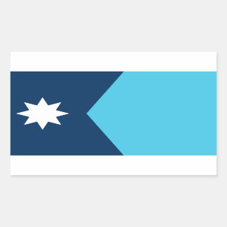 De vlag van de staat New Minnesota Rechthoekige Sticker