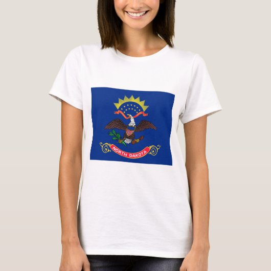 De vlag van de staat North Dakota T-Shirt (Voorkant)