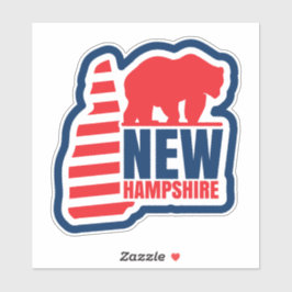 De vlag van de staat Retro New Hampshire Sticker