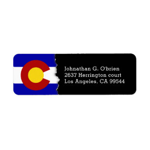 De vlag van de Staat van Colorado Gepersonaliseerd Etiket