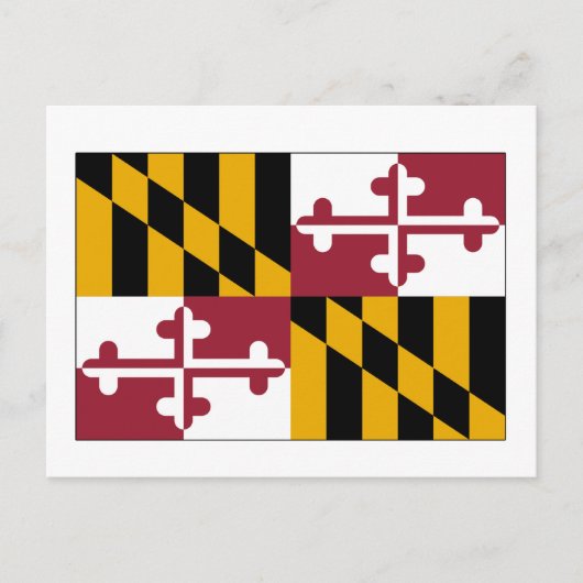 De Vlag van de Staat van Maryland Briefkaart (Voorkant)