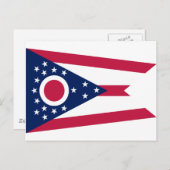 De Vlag van de Staat van Ohio Briefkaart (Voorkant / Achterkant)