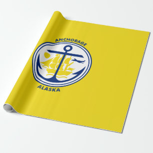 De vlag van de stad Anchorage (Alaska) Cadeaupapier