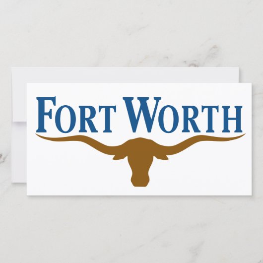 De vlag van de stad Fort Worth (Texas) Kaart (Voorkant)
