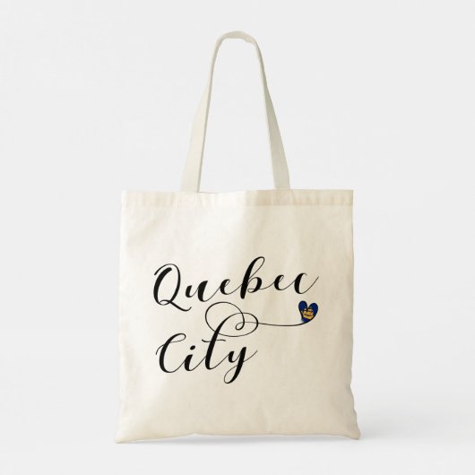 de vlag van de stad Quebec in het hart Tote Bag (Achterkant)