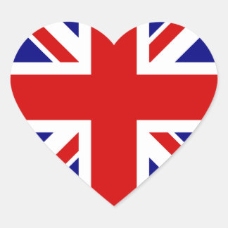 De vlag van de Unie Hart Sticker